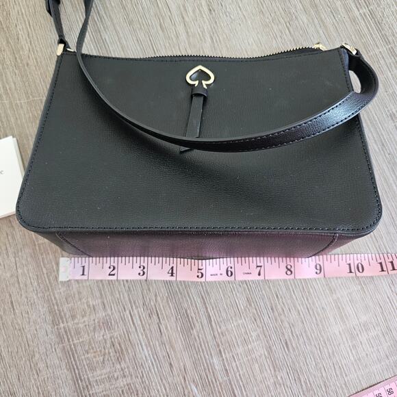 Kate Spade Black Leather Crossbody Bag Women’s Designer Purse Handbag - Picture 6 of 7